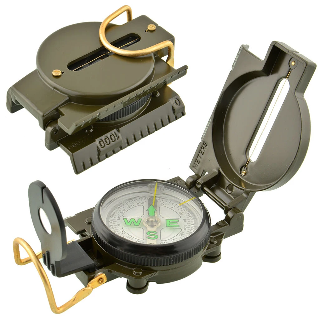 Outdoor Camping Folding Len Compass Portable Compass Military Army Green Hiking Survival Trip Precise Navigation Expedition Tool
Outdoor Camping Folding Len Compass Portable Compass Military Army Green Hiking Survival Trip Precise Navigation Expedition Tool