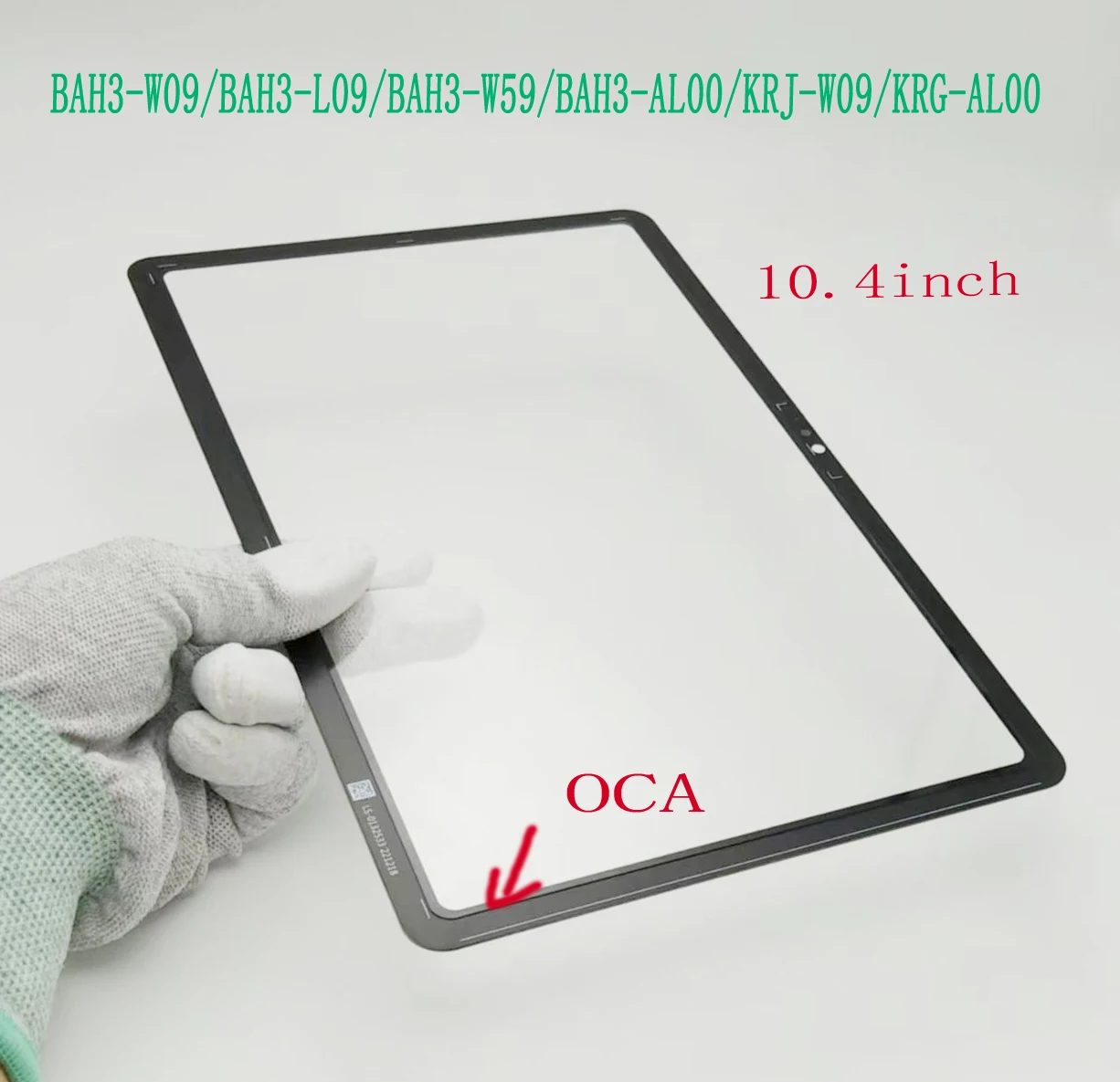 

For HUAWEI MatePad 10.4" BAH3-W09/W19/W59 BAH3-L09/AL00 KRZ-W09/AL00 Touch Screen Front outer glass Lens+oca glue Replacement