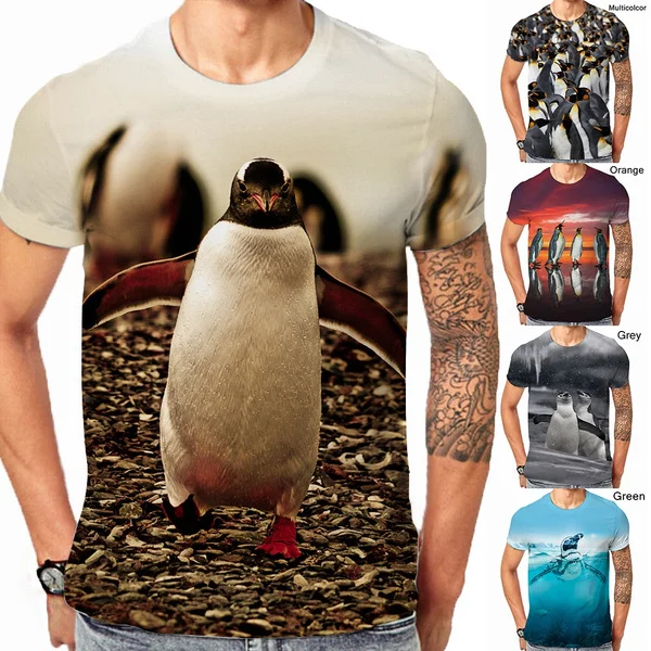 Men Fashion 3D Animal Penguins Print Short Sleeves O-neck Loose Casual T Shirts
Men Fashion 3D Animal Penguins Print Short Sleeves O-neck Loose Casual T Shirts