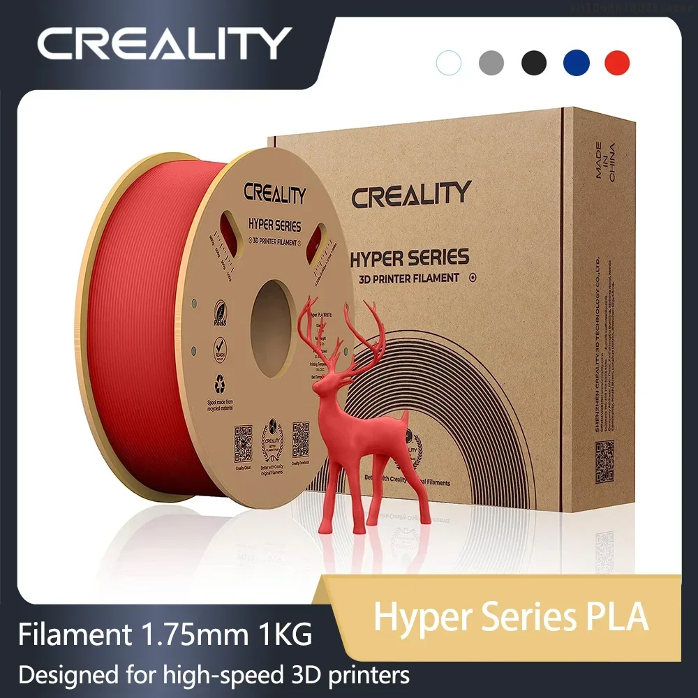 

Creality Hyper PLA Series K1 Filament High Flow High Speed PLA Filament 1KG for Ender 5 S1 Ankermake M5 Bambu P1P FDM Printers