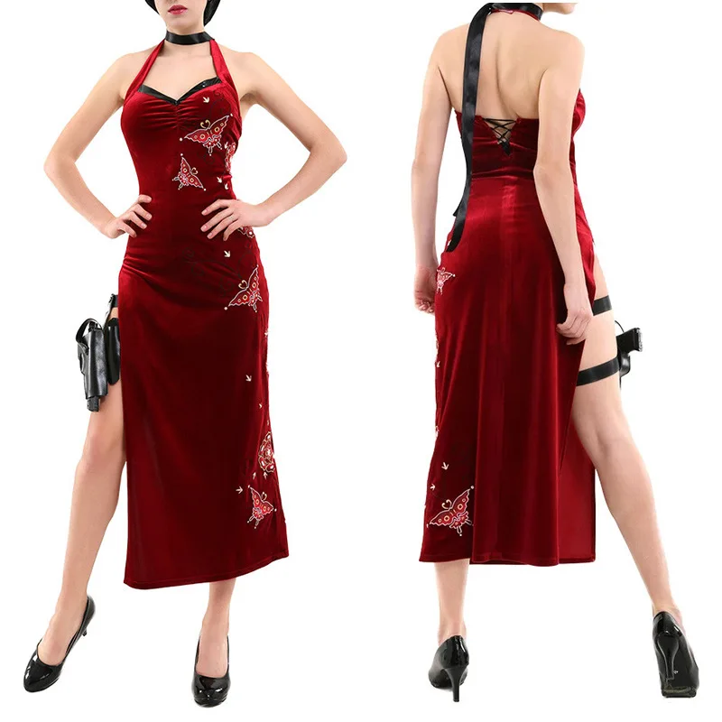 Ada Wong Cosplay Costume Embroidered Cheongsam Style Red Dress Women Halloween Cosplay Outfit S-XXXL
Ada Wong Cosplay Costume Embroidered Cheongsam Style Red Dress Women Halloween Cosplay Outfit S-XXXL