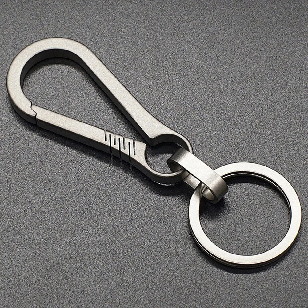 Keychain Buckle Key Ring Made Of Titanium Alloy Spring Less Design For Stability For Outdoor Backpacking
Keychain Buckle Key Ring Made Of Titanium Alloy Spring Less Design For Stability For Outdoor Backpacking