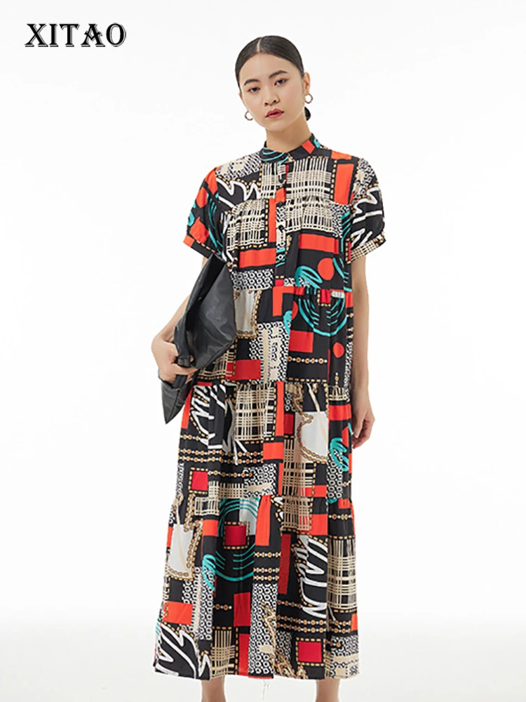 XITAO Contrast Color Female Dress Geometric Short Sleeve Loose Casual Temperament Pullover Spring Women New Shirt Dress LYD1591
XITAO Contrast Color Female Dress Geometric Short Sleeve Loose Casual Temperament Pullover Spring Women New Shirt Dress LYD1591