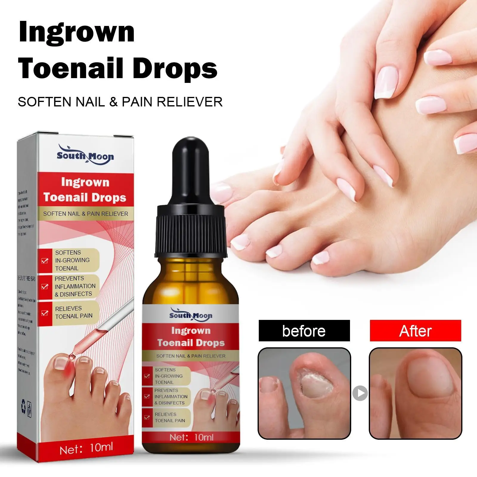 10ml/20ml Ingrown Toenail Treatment Serum Nail Correction Recover Oil Pain Reliever Nail Softener Trim With Ease Oil Feet Health
10ml/20ml Ingrown Toenail Treatment Serum Nail Correction Recover Oil Pain Reliever Nail Softener Trim With Ease Oil Feet Health
