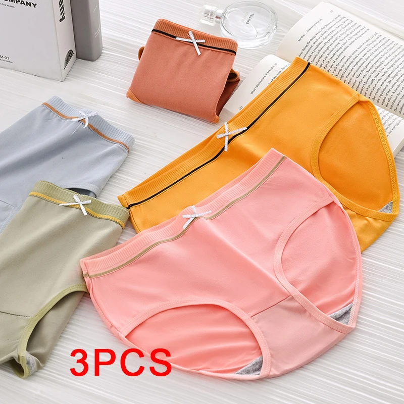 3PCS Mid-rise Women's Panties Breathable Cute Lingerie Soft Intimate Underwear Comfortable Girl Bow Tie Briefs Female Intimates
3PCS Mid-rise Women's Panties Breathable Cute Lingerie Soft Intimate Underwear Comfortable Girl Bow Tie Briefs Female Intimates