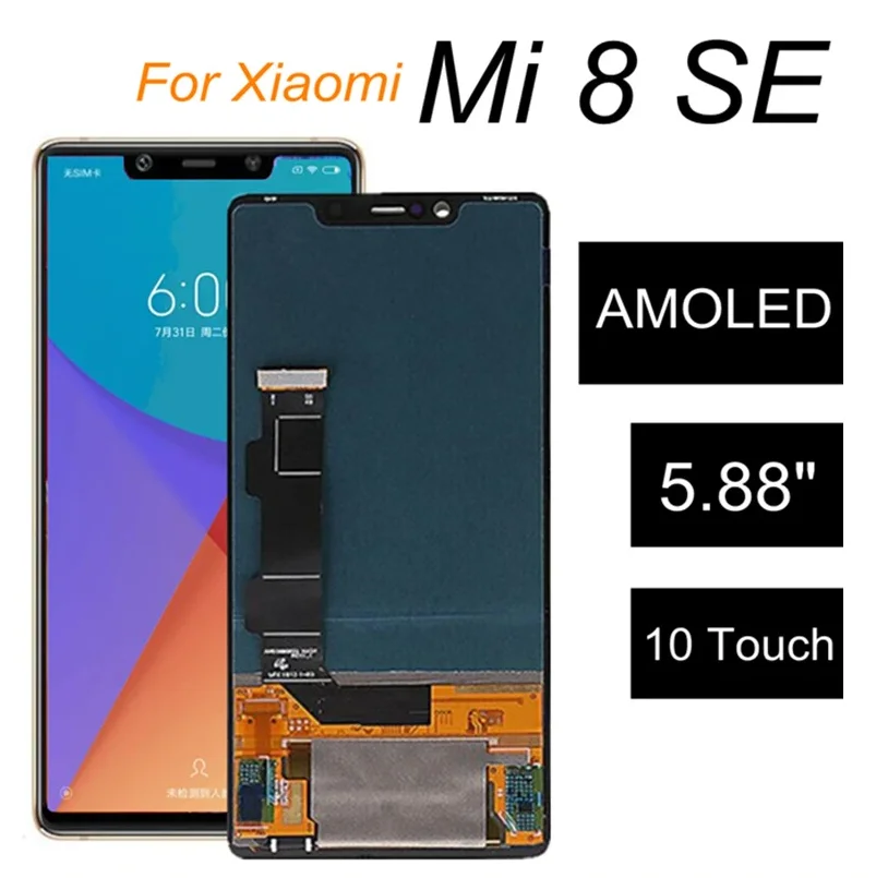 5.88" Mi 8 SE Mi8 SE MI8SE Display Screen for Xiaomi Mi 8 SE Lcd Display Touch Screen Digitizer Assembly Replacement
5.88" Mi 8 SE Mi8 SE MI8SE Display Screen for Xiaomi Mi 8 SE Lcd Display Touch Screen Digitizer Assembly Replacement