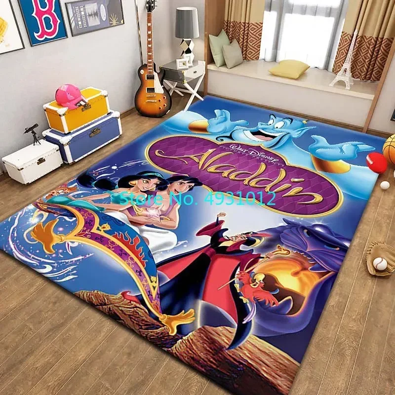 

Популярный милый коврик с рисунком аниме Aladdin, ковер для гостиной, спальни, прикроватного столика, мягкий удобный детский нескользящий напольный коврик