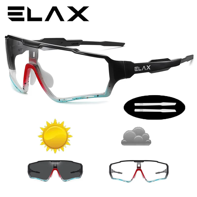Elax Glasses for Riding Color Changing Windproof Outdoor Athletic Glasses Bicycle Goggles Men Women Sunglasses Goggles
Elax Glasses for Riding Color Changing Windproof Outdoor Athletic Glasses Bicycle Goggles Men Women Sunglasses Goggles