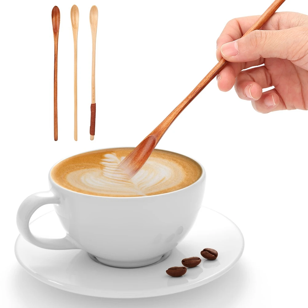 3pcs Long Handle Spoon Wooden Coffee Milk Honey Stirring Spoon Kitchen Tableware
3pcs Long Handle Spoon Wooden Coffee Milk Honey Stirring Spoon Kitchen Tableware