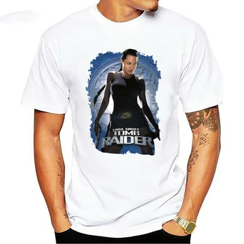 New Tomb Raider Lara Croft Angelina Jolie Black T Shirt men clothing graphic t shirts harajuku streetwear New Tomb Raider Lara Croft Angelina Jolie Black T Shirt men clothing graphic t shirts harajuku streetwear