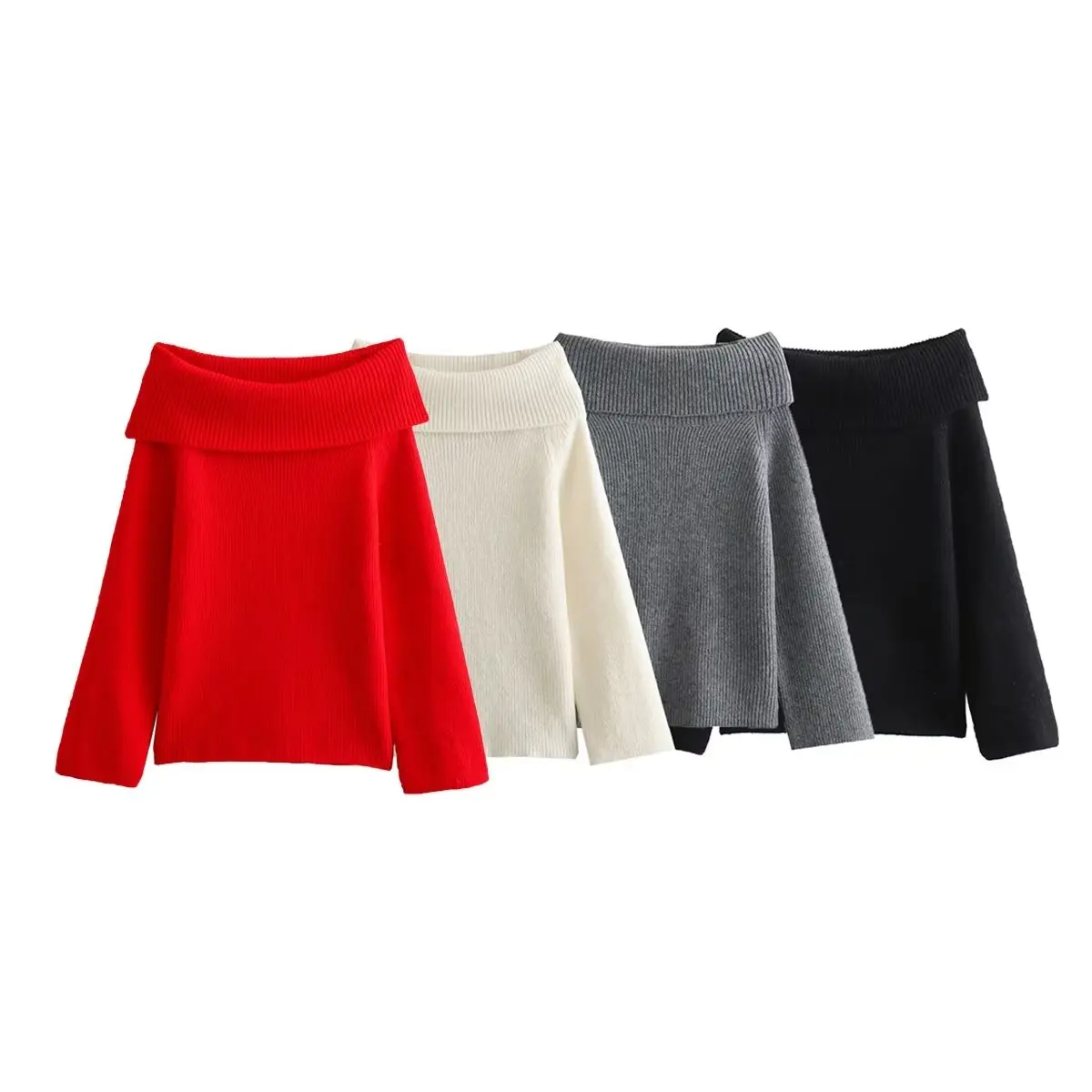 Women New Fashion Four-color Straight Shoulder Sweater Vintage Long-sleeved Loose All-match Casual Female Pullovers Chic Tops
Women New Fashion Four-color Straight Shoulder Sweater Vintage Long-sleeved Loose All-match Casual Female Pullovers Chic Tops