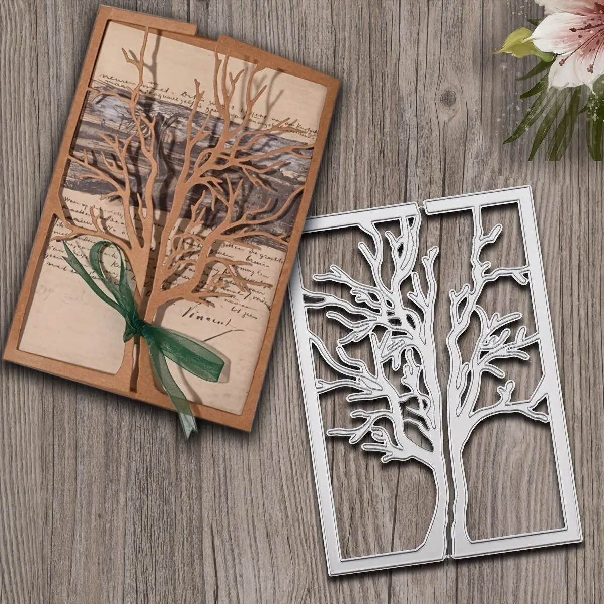 

Tree Background Frame Metal Cutting Dies Stencils DIY Embossing Scrapbooking Decorative Paper Card Craft Photo Album Dies