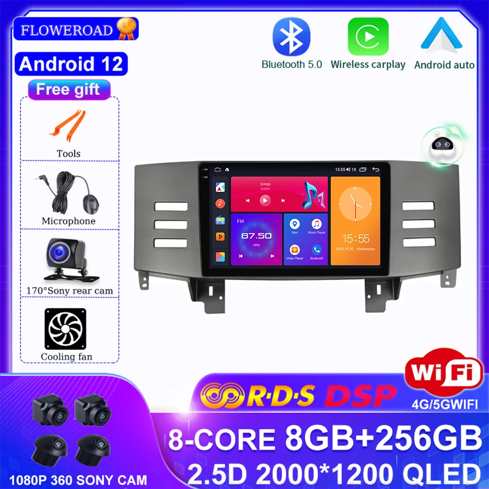 Android 12 For Toyota Mark X X120 1 2004 - 2009 Car Radio Multimedia Video Player Navigation stereo GPSCarplay No 2din 2 din dvd
Android 12 For Toyota Mark X X120 1 2004 - 2009 Car Radio Multimedia Video Player Navigation stereo GPSCarplay No 2din 2 din dvd