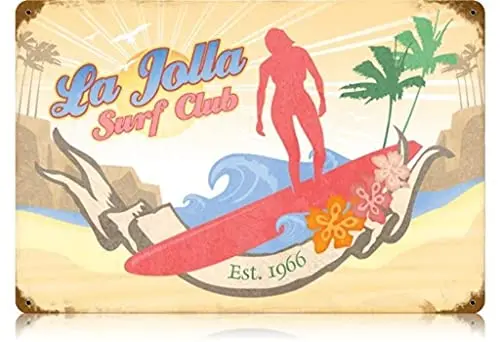 La Jolla Surf Wall Poster Tin Sign Vintage BBQ Restaurant Dinner Room Cafe Shop Decor
La Jolla Surf Wall Poster Tin Sign Vintage BBQ Restaurant Dinner Room Cafe Shop Decor