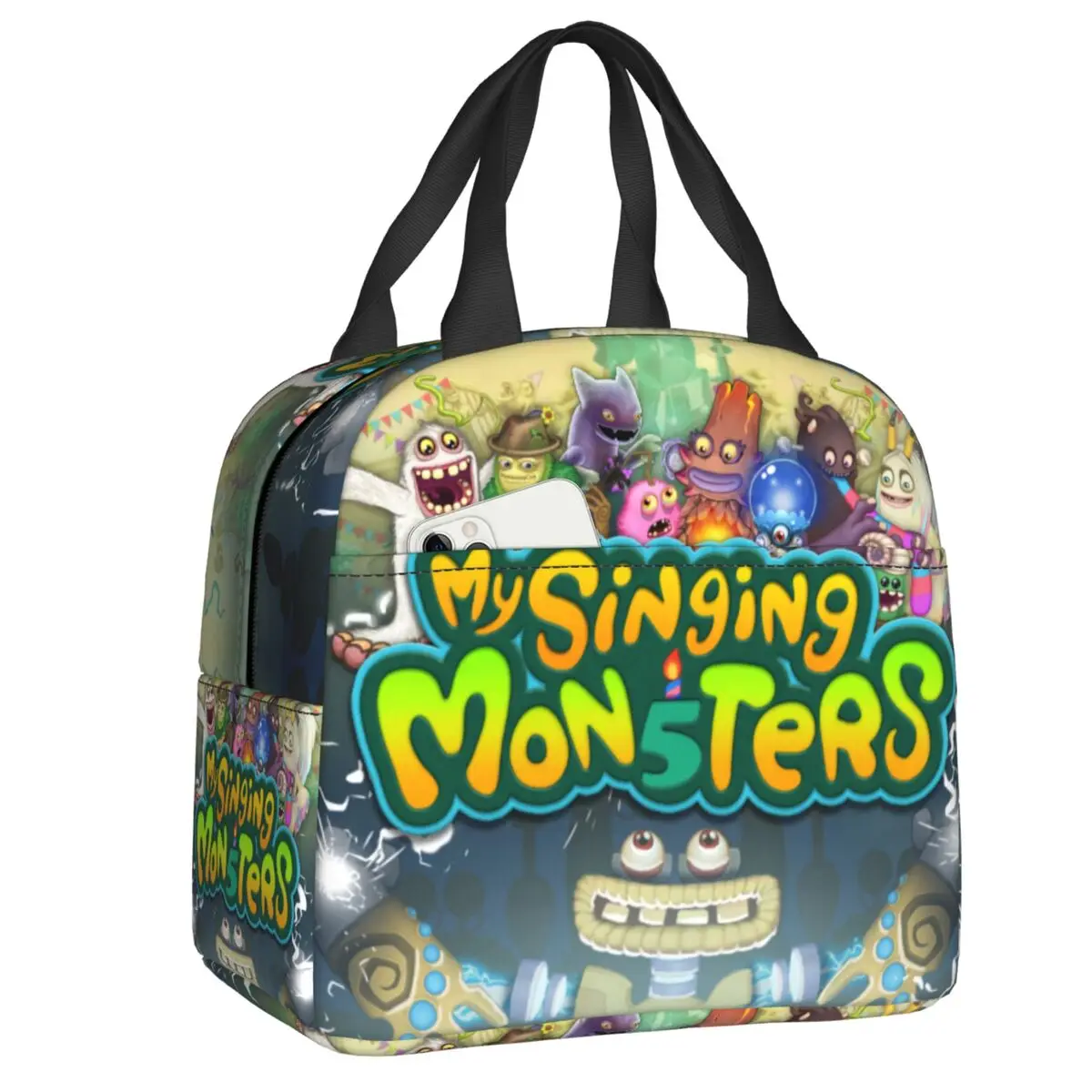 

My Singing Monsters Thermal Insulated Lunch Bags Play Gamer Resuable Lunch Container for School Children Multifunction Food Box