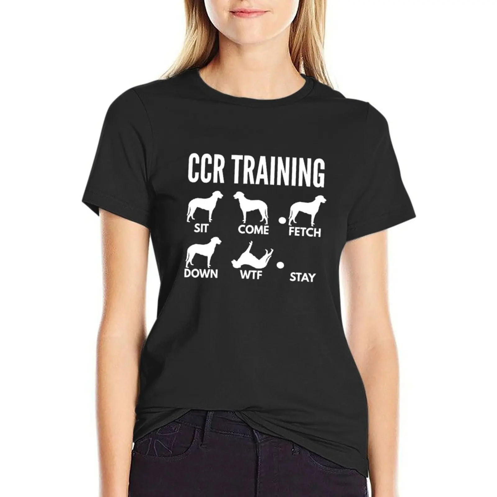 

CCR Training Curly-Coated Retriever Tricks T-shirt kawaii clothes graphics Aesthetic clothing fashion woman blouse 2024