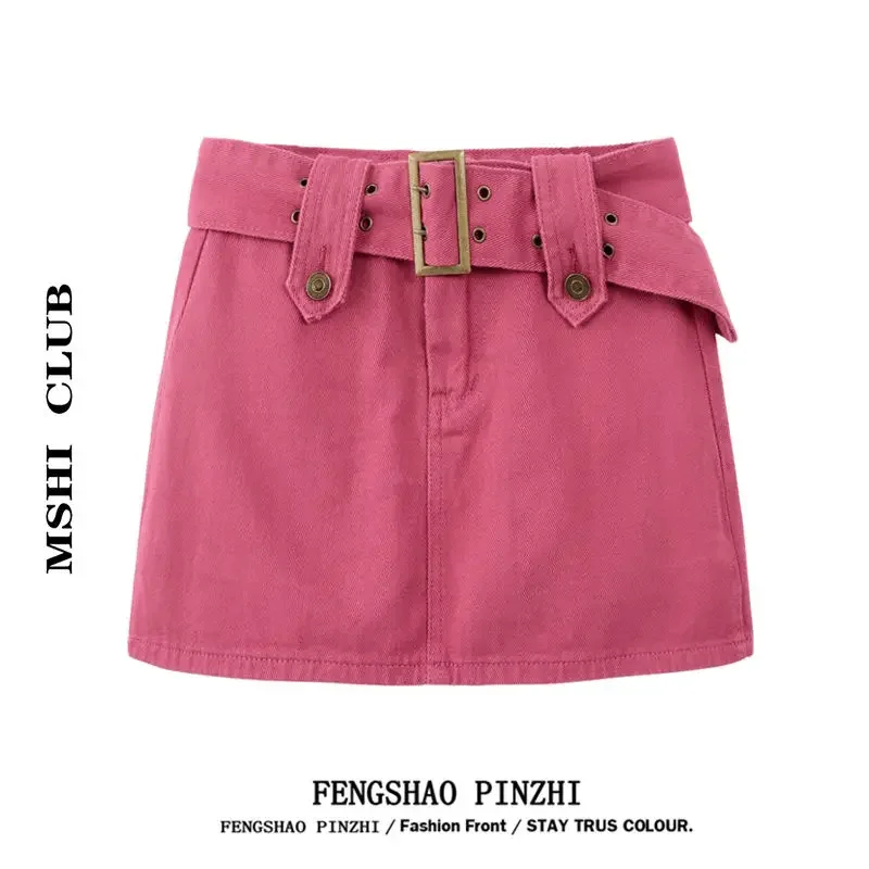 Women Summer Autumn Vintage Korean Aesthetic Fairy Grunge Y2K WBelted Denim Mini Skirts High Waisted Jeans Shorts A-line Skirt
Women Summer Autumn Vintage Korean Aesthetic Fairy Grunge Y2K WBelted Denim Mini Skirts High Waisted Jeans Shorts A-line Skirt