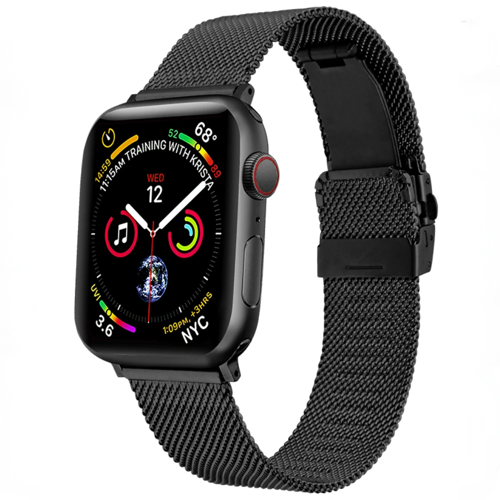 

Milanese Strap For Apple Watch Band 45mm 41mm 44mm 40mm 42mm 38mm 49mm Metal Bracelet iWatch Series Ultra 8 7 SE 6 5 4 3 44 45mm