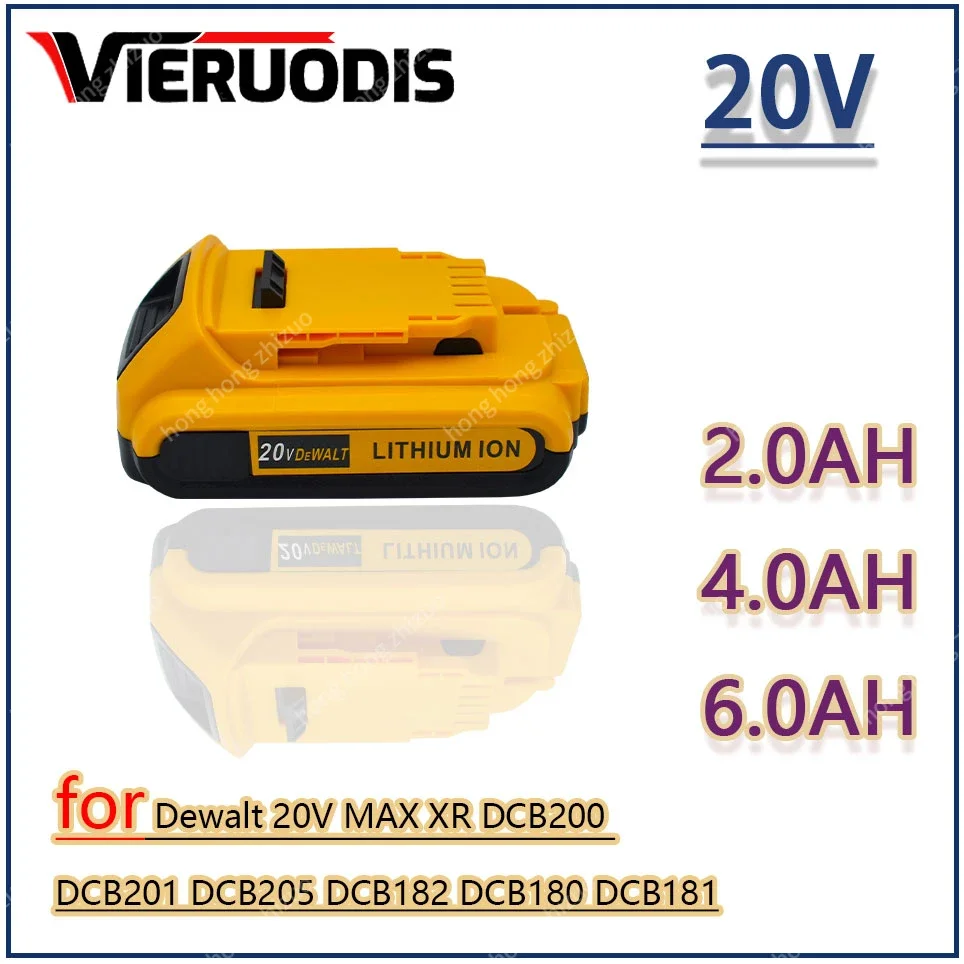 

20V Electric Eplacement Battery 3000mAh/4000mAh for 18V/20V for DeWalt Tools DCB205 DCD74 DCB201 DCG412 DCD740 DCB203 Etc