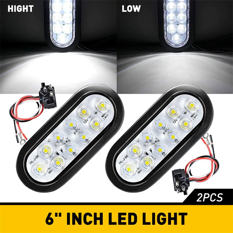 2 amber 6" Oval Trailer Lights 10 LED Stop Turn Tail Truck Sealed w Grommet Plug Car Accessory
2 amber 6" Oval Trailer Lights 10 LED Stop Turn Tail Truck Sealed w Grommet Plug Car Accessory