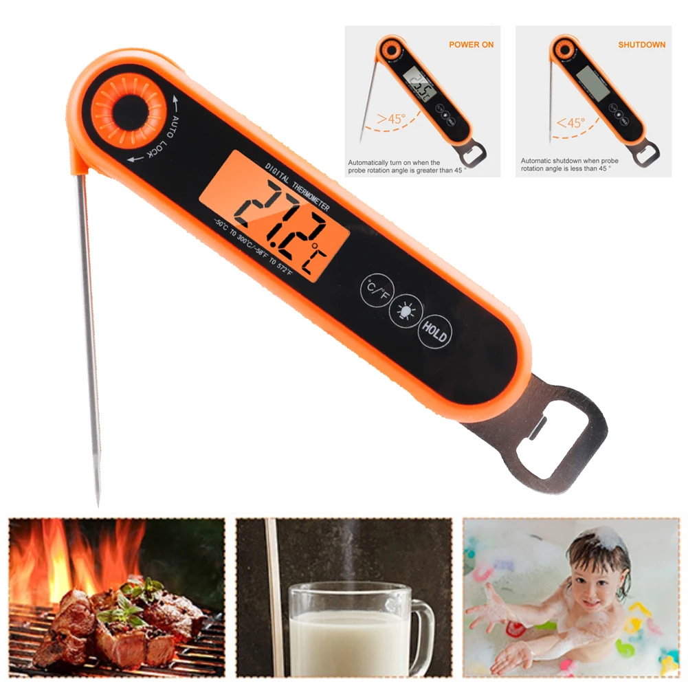 Digital Meat Thermometer Instant Read Food Thermometer for Cooking Grill with Rotatable Probe Auto Off Waterproof Kitchen Gadget
Digital Meat Thermometer Instant Read Food Thermometer for Cooking Grill with Rotatable Probe Auto Off Waterproof Kitchen Gadget