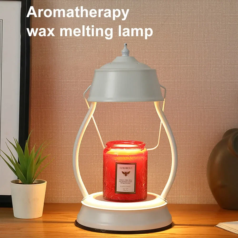

Portable Candle Aromatherapy Table Lamp Indoor Bedroom Aroma Ambiance Melting Wax Lamp