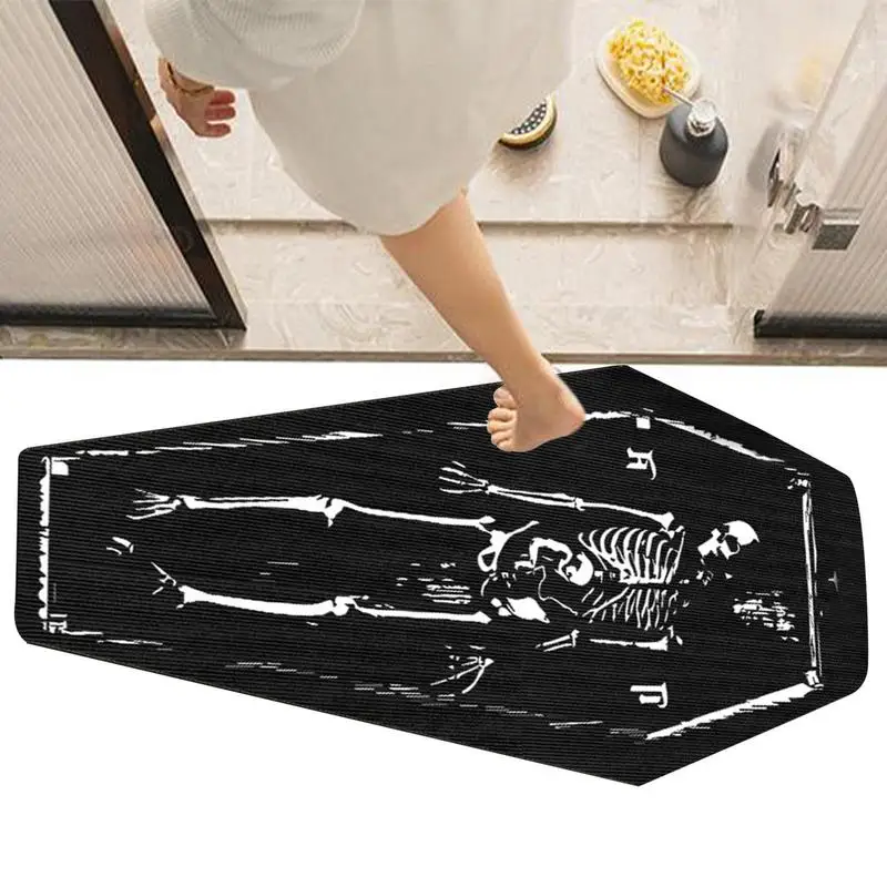Gothic Style Carpets For Living Room Halloween Bedroom Decor Skeleton Carpet Dark Gothic Coffin Door Mat Non-slip Rug
Gothic Style Carpets For Living Room Halloween Bedroom Decor Skeleton Carpet Dark Gothic Coffin Door Mat Non-slip Rug