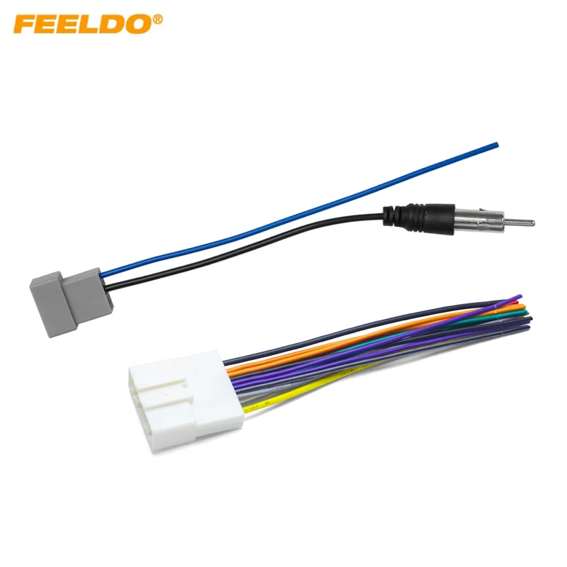 

FEELDO 1Set Car CD Audio Stereo Wiring Harness Antenna Adapter For Nissan/Subaru/Infiniti Install Aftermarket CD/DVD Stereo