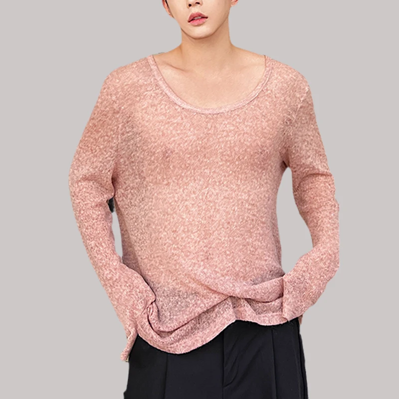 Summer Men Knitted T Shirt Solid Color O-neck Long Sleeve Casual Men Clothing Loose Korean Versatile Leisure Tee Tops
Summer Men Knitted T Shirt Solid Color O-neck Long Sleeve Casual Men Clothing Loose Korean Versatile Leisure Tee Tops