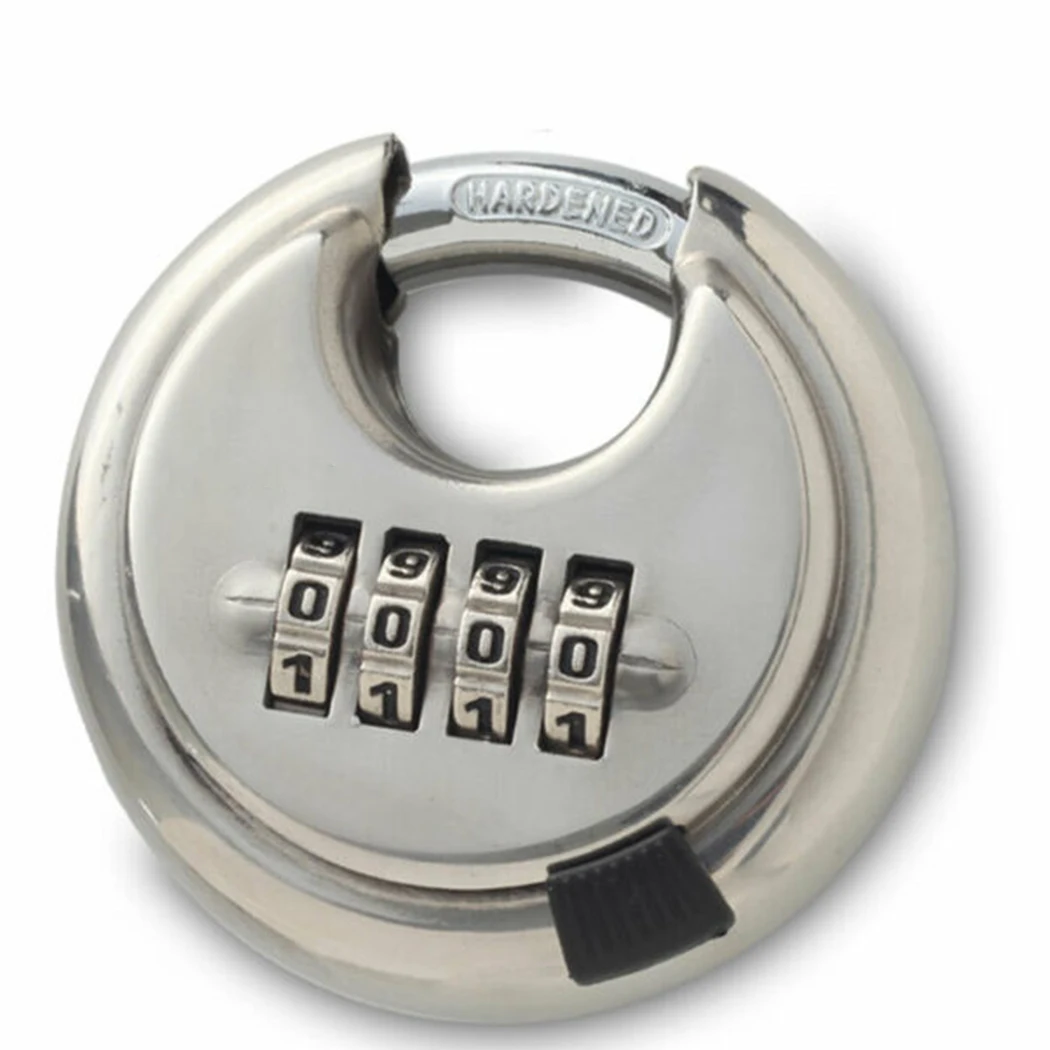 Coded Padlock Password Lock 4-Digit Keyless Keyless Disc Resettable Round Combination Rust Proof Stainless Steel
Coded Padlock Password Lock 4-Digit Keyless Keyless Disc Resettable Round Combination Rust Proof Stainless Steel