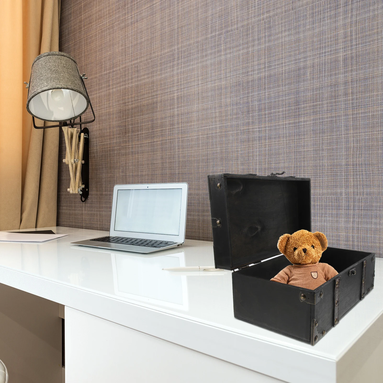 Vintage Wood Treasure Chest Decorative Jewelry Keepsake Box Trinket Gift Box Vintage Jewelry Box 
Vintage Wood Treasure Chest Decorative Jewelry Keepsake Box Trinket Gift Box Vintage Jewelry Box