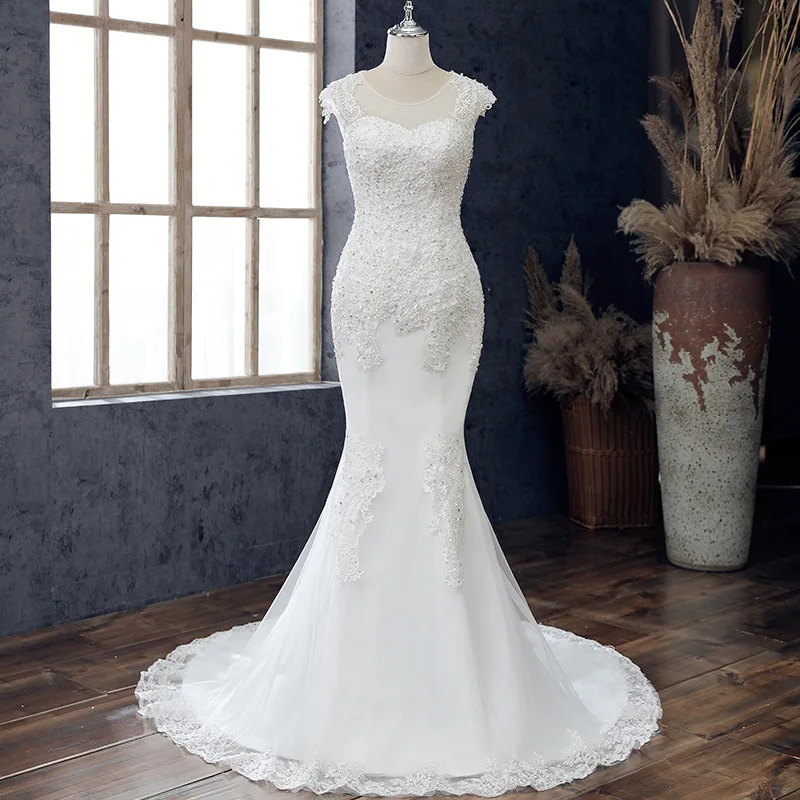 Fansmile Vestido De Noiva Cap Sleeve Lace Mermaid Wedding Dresses 2023 Plus Size Bridal Tulle Mariage FSM-286M
Fansmile Vestido De Noiva Cap Sleeve Lace Mermaid Wedding Dresses 2023 Plus Size Bridal Tulle Mariage FSM-286M