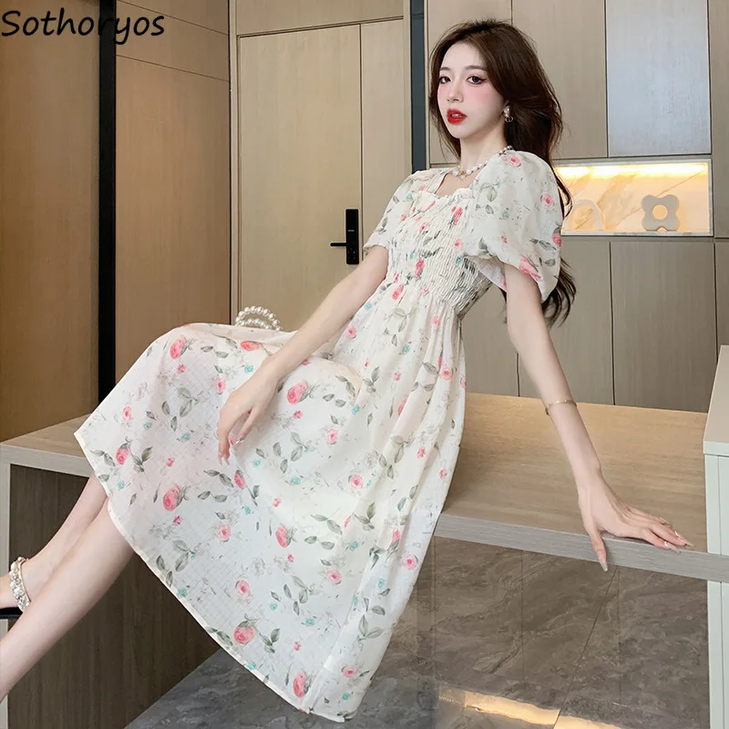 Floral Dresses Women Summer Elegant Holiday Tender Mori Girl Style Fashion A-line Vestidos Aesthetic Fairycore All-match Daily
Floral Dresses Women Summer Elegant Holiday Tender Mori Girl Style Fashion A-line Vestidos Aesthetic Fairycore All-match Daily