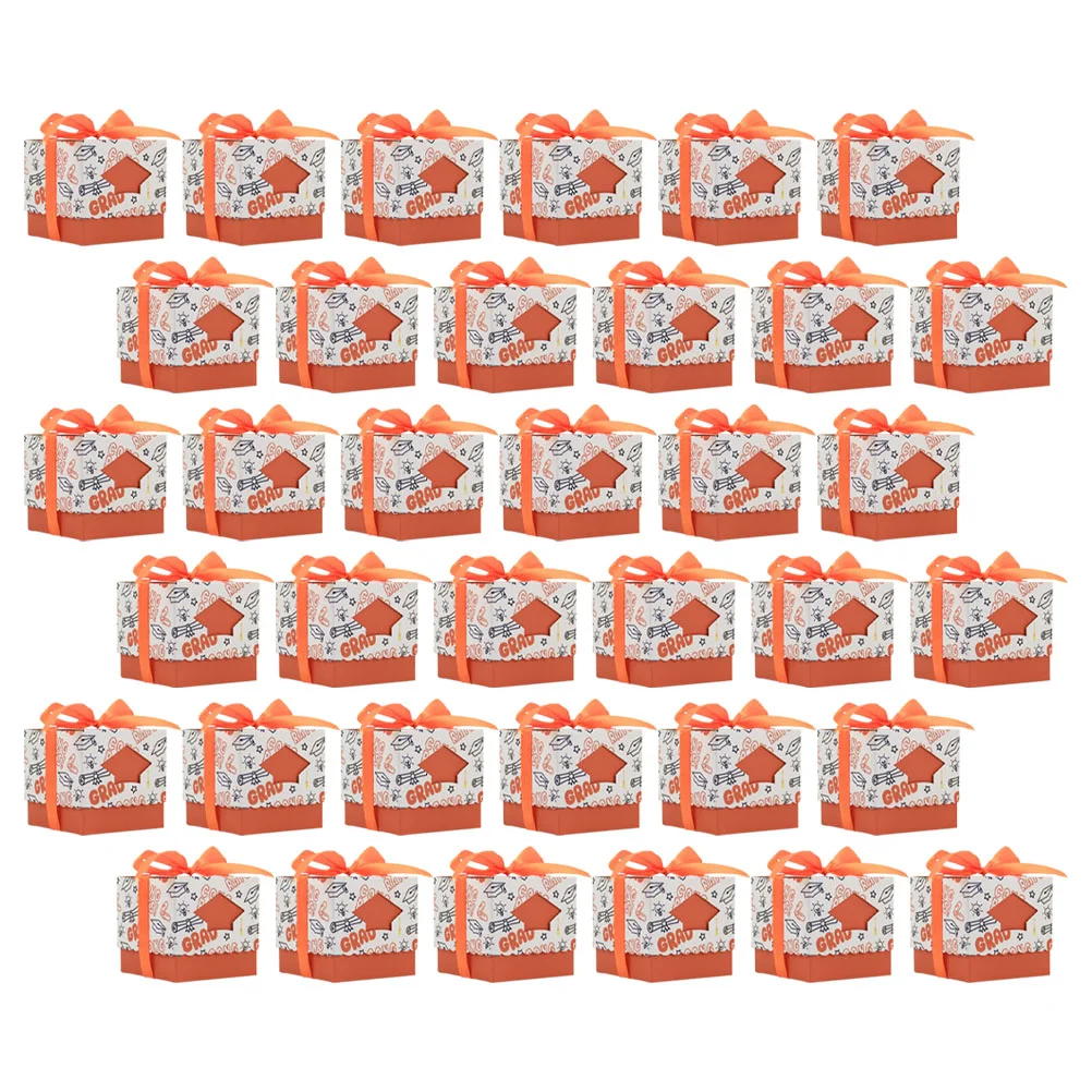 

50 Pcs Graduation Season Candy Box Treat Boxes for Gifts Favor Biscuit Case Party Holder