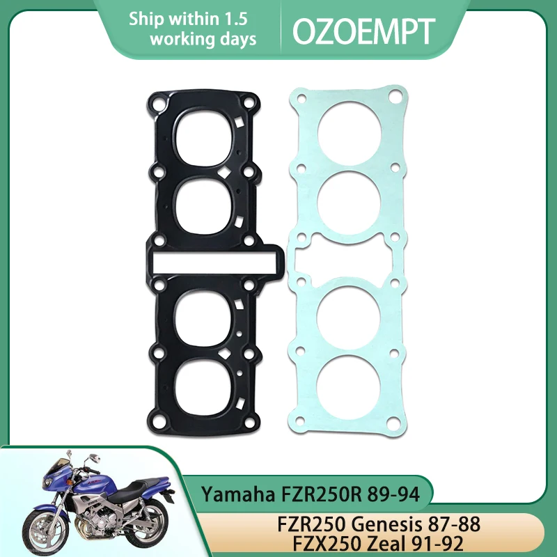 

OZOEMPT Cylinder Head Base Gasket Kit For Yamaha FZR250 Genesis 87-88 FZR250R 89-94 FZX250 Zeal 91-92