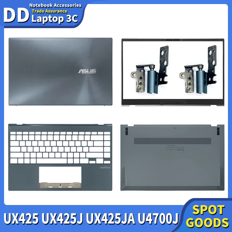 

New Laptop For ASUS ZenBook 14 UX425 UX425J UX425JA U4700J LCD Back Cover Front Bezel Hinges Palmrest Bottom Case Top Lid Full