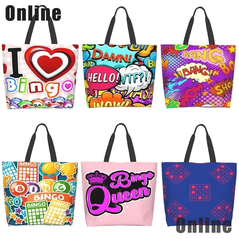 I Love Bingo Game Funny Handbags Shoulder Bags Casual Shopping Girls Tote Bag for Women Folding Reusable Shopping Bags
I Love Bingo Game Funny Handbags Shoulder Bags Casual Shopping Girls Tote Bag for Women Folding Reusable Shopping Bags