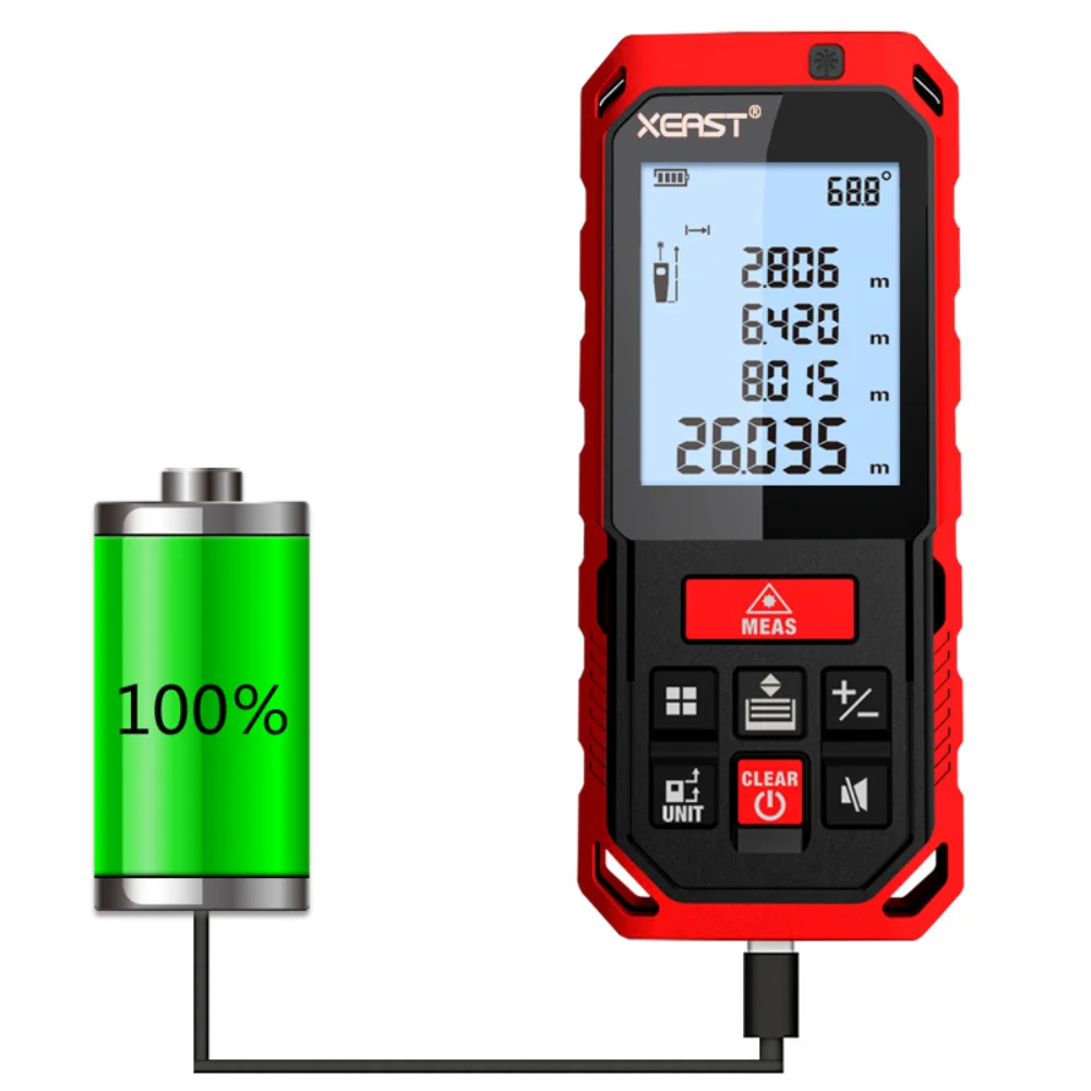 

XEAST XE-S2 50M 70M 100M 120M Laser Distance Meter with GREEN Light Laser Rangefinder