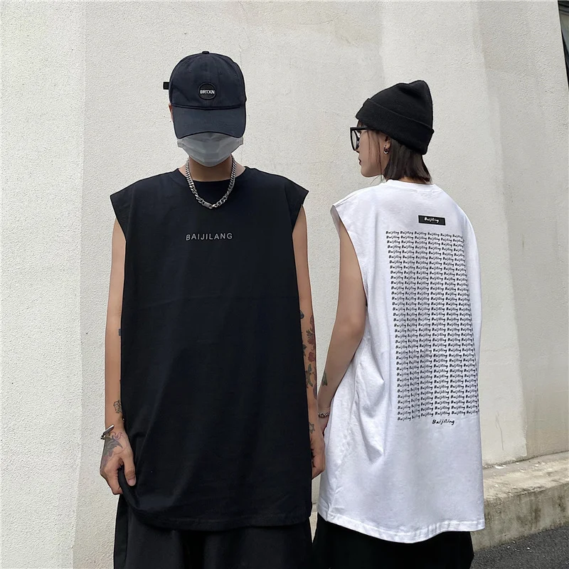 Unisex Sleeveless Tank Top Women's Summer High Street Trend INS Small Letter Print Man Vest Long Loose Oversize Top For Couple
Unisex Sleeveless Tank Top Women's Summer High Street Trend INS Small Letter Print Man Vest Long Loose Oversize Top For Couple