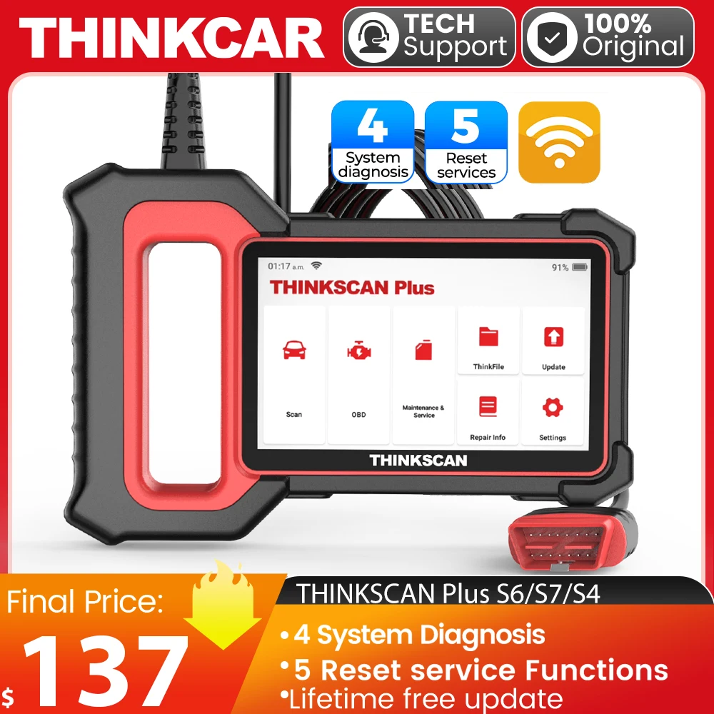 Диагностический инструмент THINKCAR THINKSCAN Plus S6 OBD2 для всех автомобилей, ABS ECM SRS Диагностика коробки передач SAS/oil/EPB/TPMS/дроссельная заслонка бесплатно
Диагностический инструмент THINKCAR THINKSCAN Plus S6 OBD2 для всех автомобилей, ABS ECM SRS Диагностика коробки передач SAS/oil/EPB/TPMS/дроссельная заслонка бесплатно