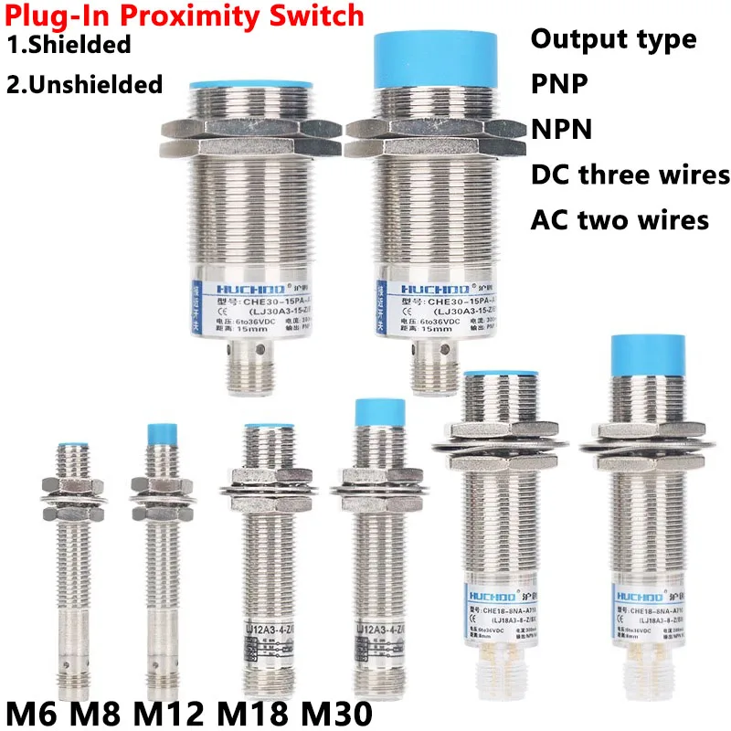 Blue Proximity Switch Inductive Proximity Sensor Detection Switch NPN/PNP NO NC 1-15mm Detection Distance Metal Sensor Switches
Blue Proximity Switch Inductive Proximity Sensor Detection Switch NPN/PNP NO NC 1-15mm Detection Distance Metal Sensor Switches