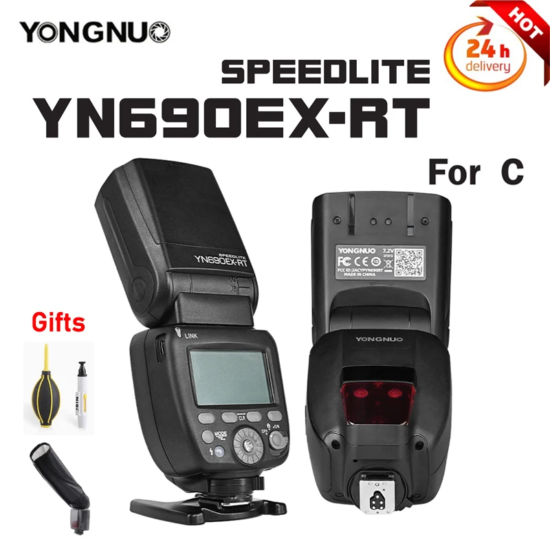 

YONGNUO Speedlite YN690EX-RT TTL 2.4G Wireless HSS 1/8000s Flash Light bulid-in 2000mAh Li-ion Battery for Canon Dslr Cameras