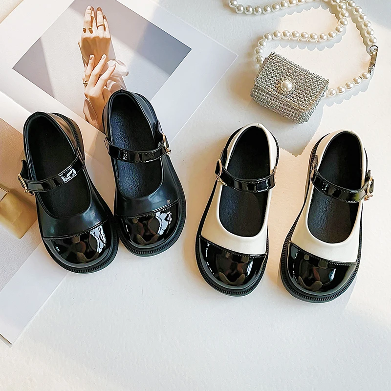 Children Leather Shoes Fashion Patent Leather Girl's Flat Shoes Black White Vintage School 23-37 Toddler Kids Princess Shoes
Children Leather Shoes Fashion Patent Leather Girl's Flat Shoes Black White Vintage School 23-37 Toddler Kids Princess Shoes