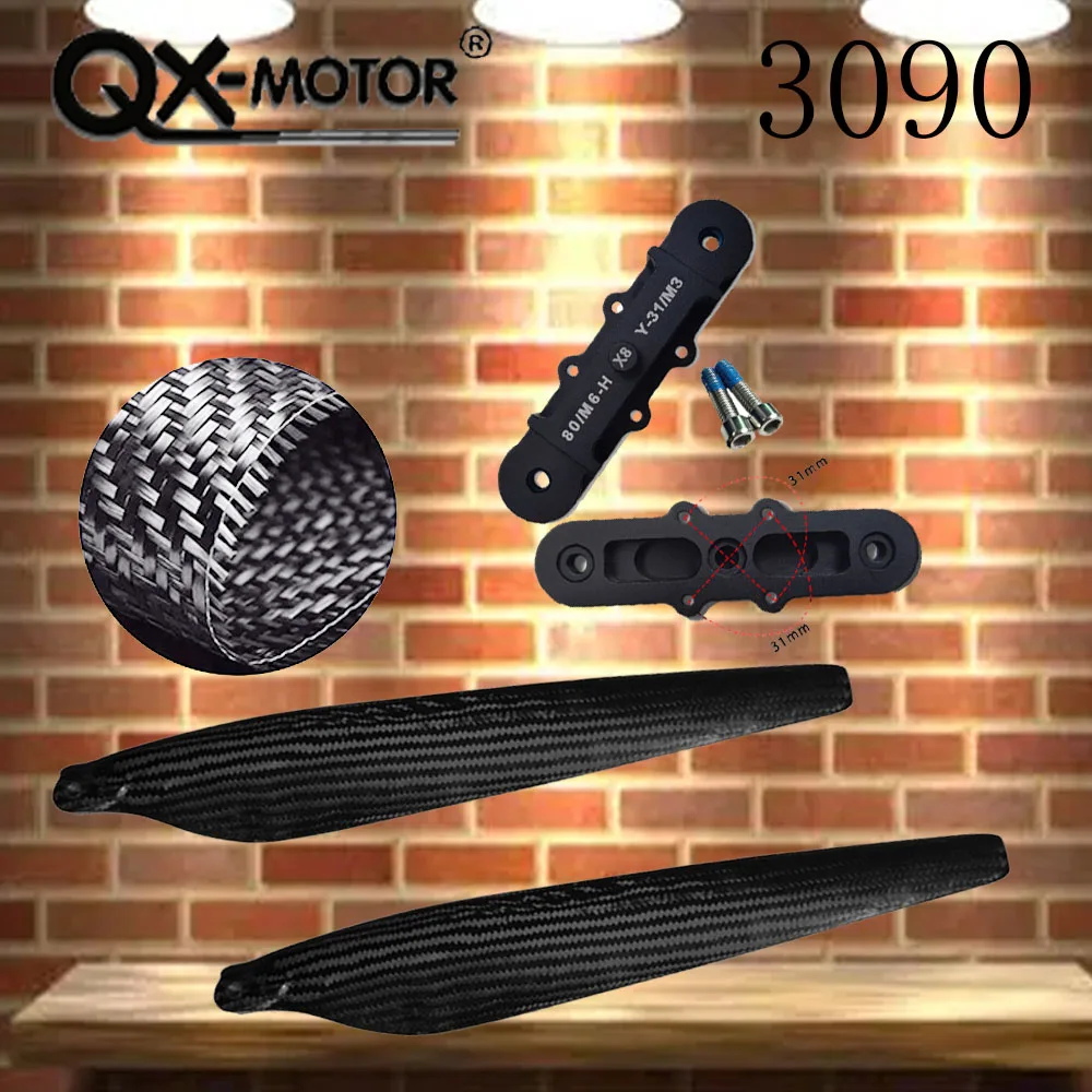 QX-MOTOR 3090 Large Size Suitable Carbon Fiber Folding Propeller For Large Multi-axis Motor
QX-MOTOR 3090 Large Size Suitable Carbon Fiber Folding Propeller For Large Multi-axis Motor
