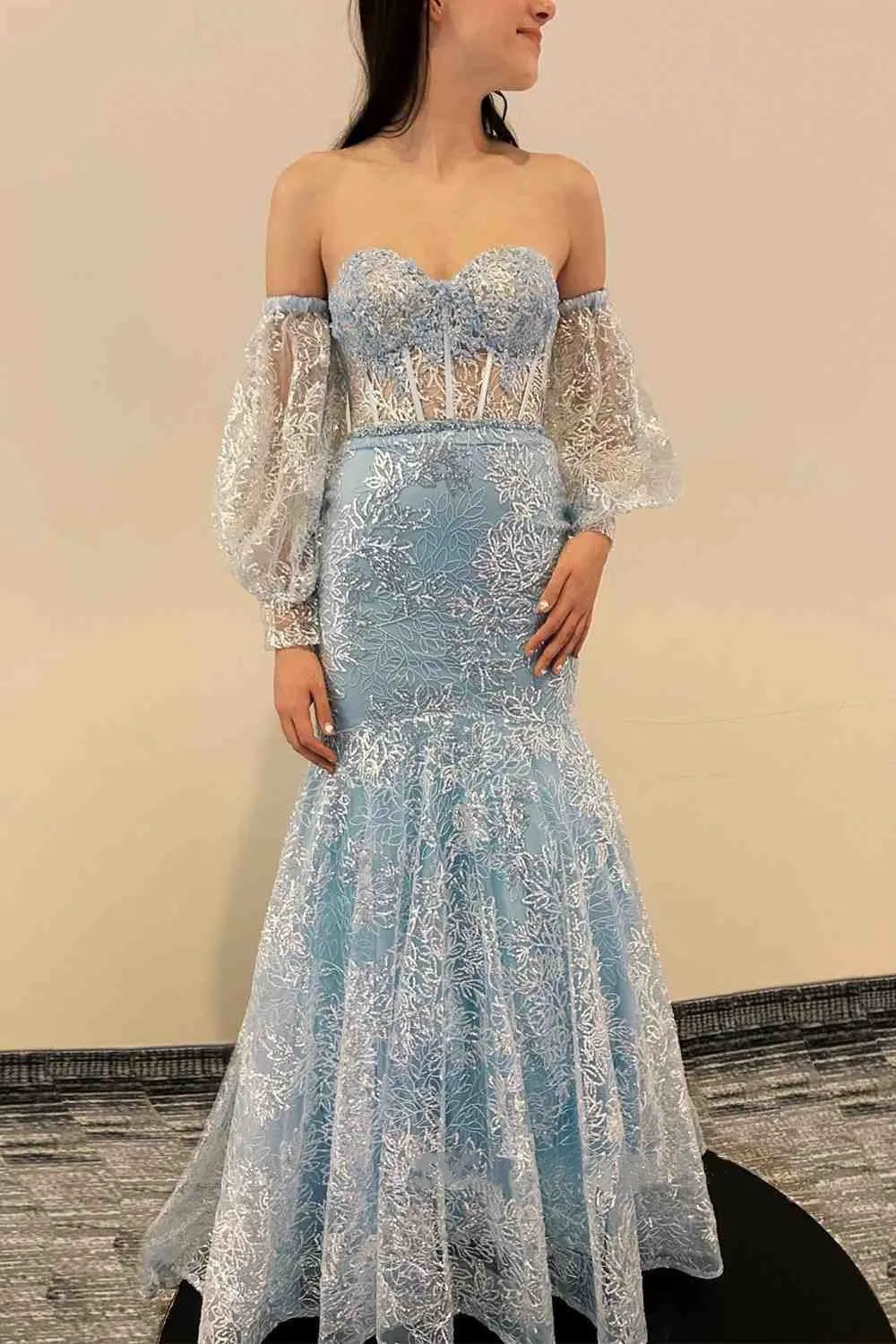 Sequined Evening Dresses Mermaid Sparkly Strapless Removable Puffy Sleeves Long Floor Length Formal Party Prom Gowns Custom made
Sequined Evening Dresses Mermaid Sparkly Strapless Removable Puffy Sleeves Long Floor Length Formal Party Prom Gowns Custom made