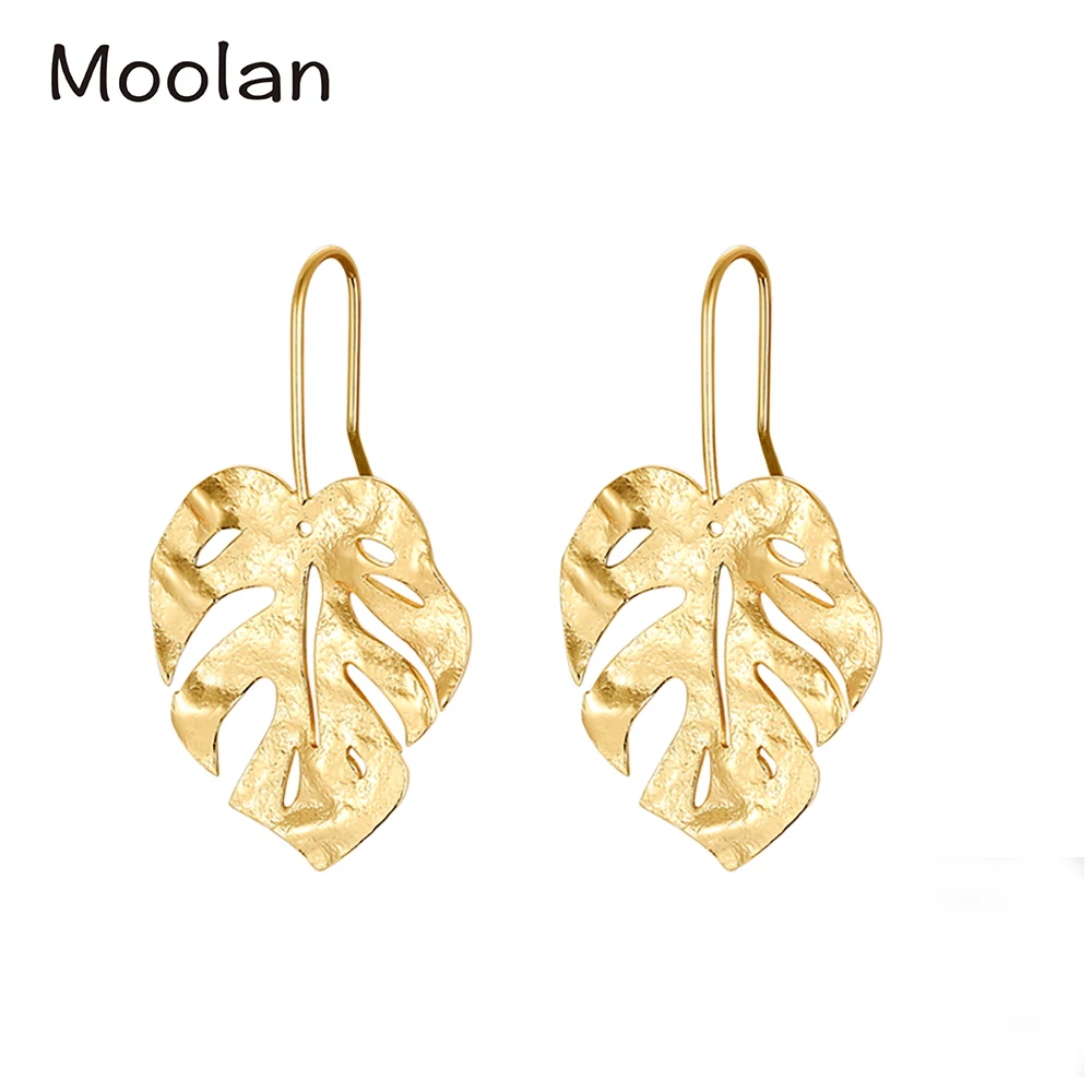 

Moolan Jewel Vintage Leaf Earrings Women's Ear Studs Fashionable for Gifts