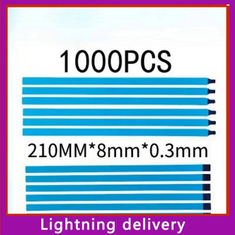 

1000pcs New Version Pull Tabs Stretch Release Adhesive Strips for LCD Screen with Handle without Tabs 210MM*8MM*0.6MM