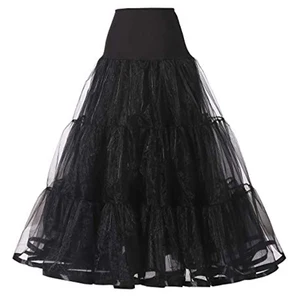 Женская винтажная юбка-пачка WOWBRIDAL, длинная юбка 95 см с оборками и кринолином, свадебное нижнее платье для невесты, юбка-пачка в стиле рокабилли
