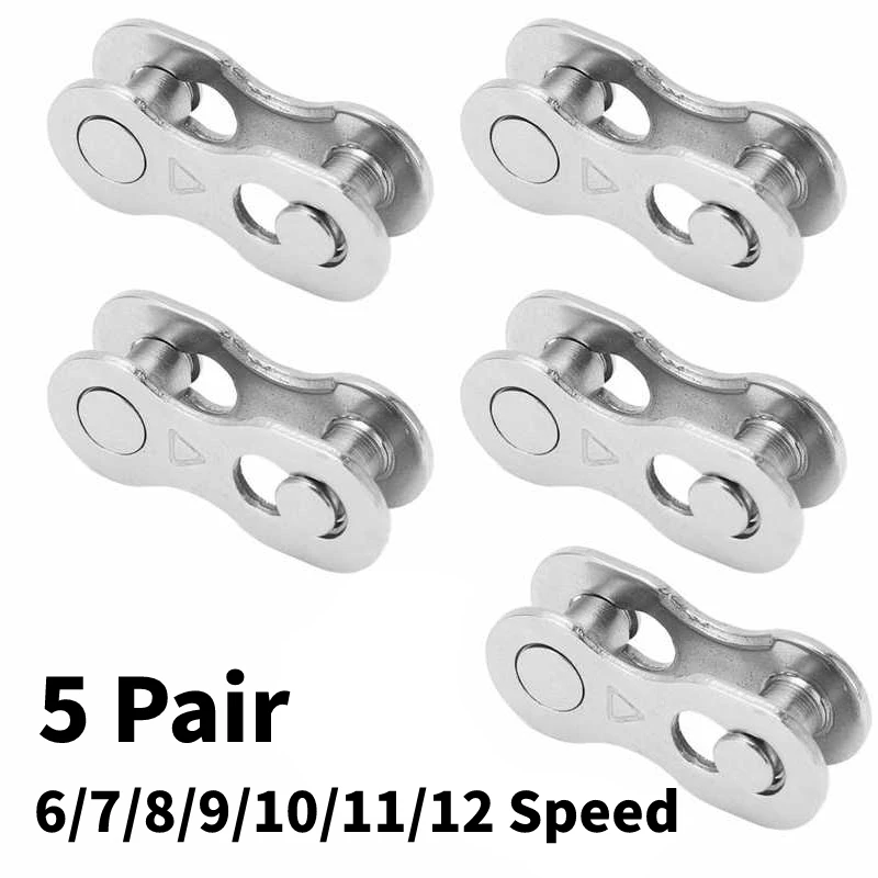 

5pair 1/6/7/8/9/10/11/12 Speed Bicycle Chain Connector Lock Quick Link Road Bike Buckle Joint Buckle Master Cycling Parts