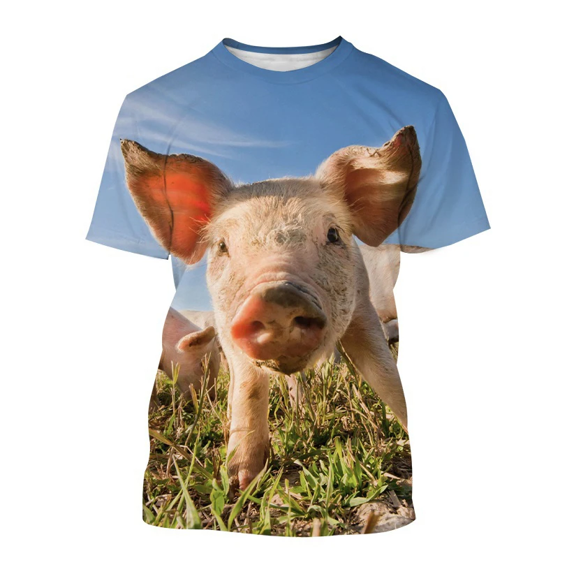 Funny Animal Pig and Sheep Series 3D Printing T-shirt Summer Fashion Unisex Casual Round Neck Short-sleeved T-shirt
Funny Animal Pig and Sheep Series 3D Printing T-shirt Summer Fashion Unisex Casual Round Neck Short-sleeved T-shirt